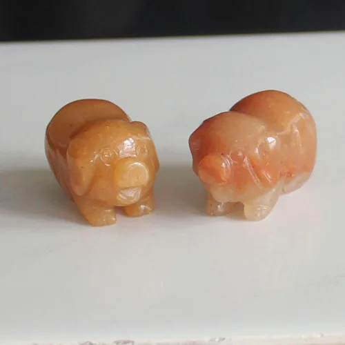 Miniatura 8 de Dos mini figuras talladas a mano de cerdo de cristal talladas a mano, estatua de animales, para oficina, decoración del hogar, colecciones