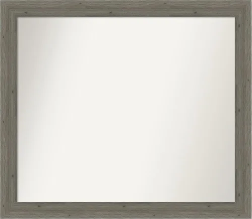 Miniatura 265 de Amanti Art Espejo de pared personalizado no biselado (24.5 x 24.5 pulgadas), marco gris marrón alta, varios tamaños personalizados, espejo de baño