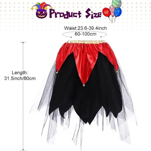Miniatura 6 de TWINKLEDE Falda tutú para mujer, falda tutú irregular, tela de araña, tutús de Halloween, disfraz de fiesta, tutú para adultos