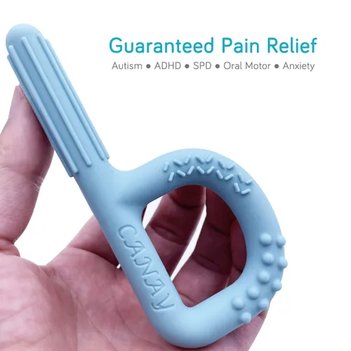 Miniatura 3 de Xtra Tough - Juguetes sensoriales masticables de mano para niños autistas, palos masticables para niños, collares para masticar para niños Más duro