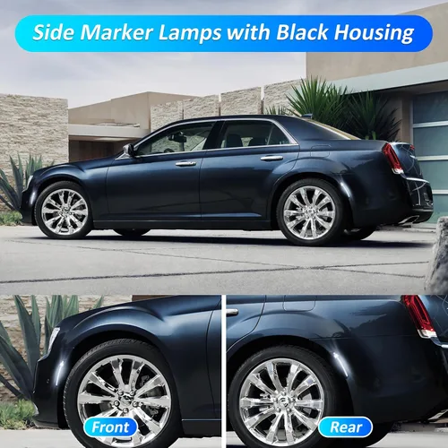 Miniatura 6 de Bestview 4 luces de posición laterales para Chrysler 300 2015-2021: luces LED blancas de parachoques delantero y trasero estilo X, lámparas