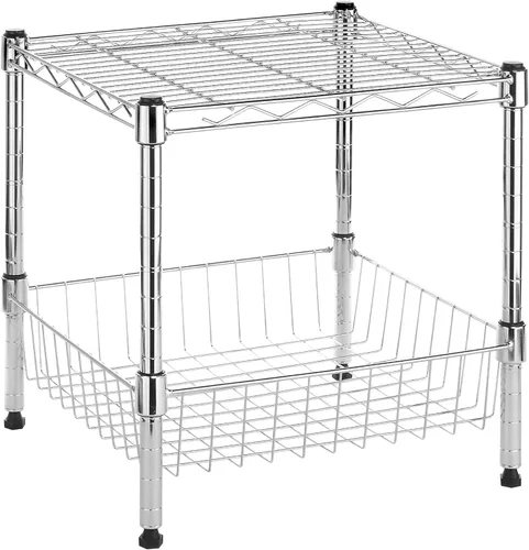Miniatura 9 de Whitmor Estantería de 5 niveles ajustables con ruedas, capacidad de 400 libras por estante, máximo 2000 libras en total, 21 pulgadas de largo x 12