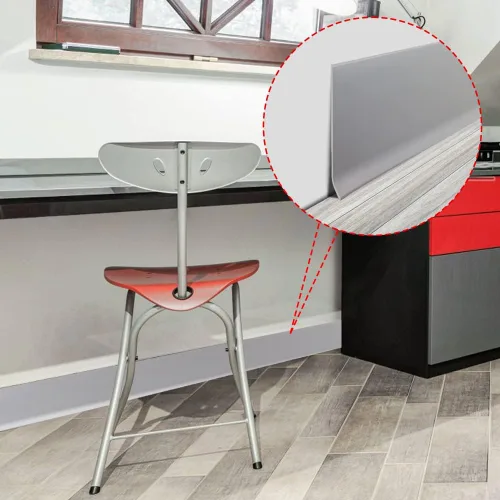 Miniatura 3 de LSGCQ Moldura Flexible para Zócalo de 4 Pulgadas x 60 Pies, Base de Pared de Vinilo Autoadhesivo, Despegar y Pegar, Base Cove de Goma, Moldura