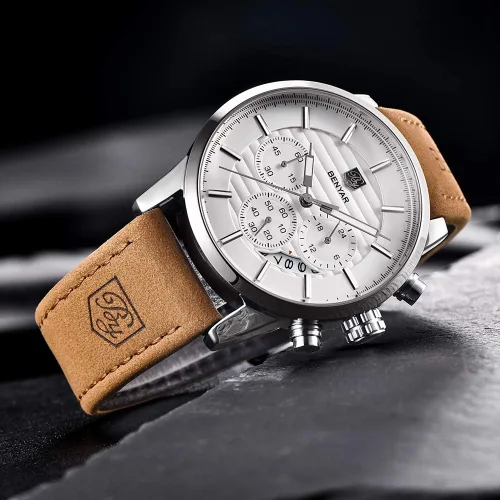 Miniatura 5 de BENYAR - Reloj de cuarzo impermeable con cronógrafo de cuarzo para hombre y negocios, Cronógrafo, movimiento de cuarzo