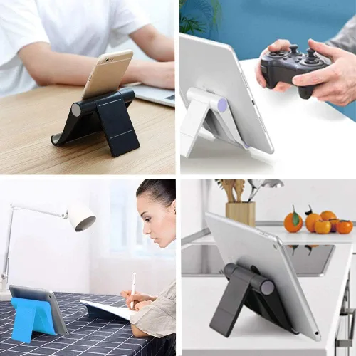 Miniatura 7 de VOVIGGOL Paquete de 4 soportes para teléfono celular para escritorio, soporte plegable para teléfono celular, soporte ajustable para tableta