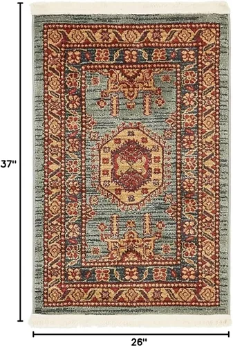 Miniatura 2 de Unique Loom Sahand Collection - Alfombra de área (2' 2" x 3' 1", rectangular, azul claro/marrón claro)