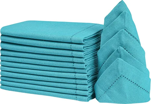 Miniatura 5 de Juego de 12 servilletas de tela con vainica, servilletas de tela, servilletas de algodón lavables, servilletas de algodón lavables, servilletas