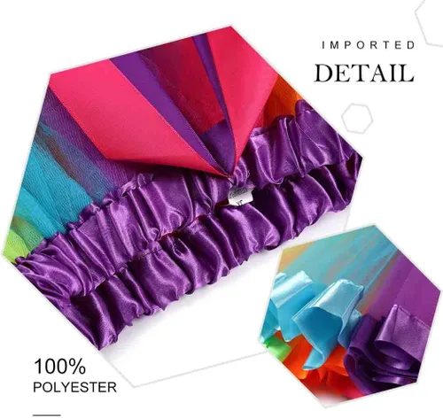 Miniatura 5 de REETAN Rainbow Tutu Skirts Colorful Tulle Skirt Ribbon Layered Dance Party Tutu Costume for Women and Girls