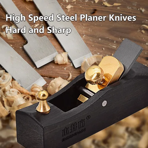 Miniatura 3 de Mini cepilladora de madera - Cepilladora manual de 3.2 pulgadas para carpintería, plano de corte de madera de fondo plano, plano de mano de bloque