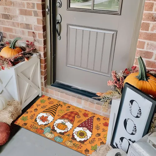 Miniatura 4 de Fall Door Mat Outdoor, Autumn Pumpkin Welcome Mat Fall Decorations Non-Slip Thanksgiving Doormat Low Profile for Home Indoor Outdoor Decor