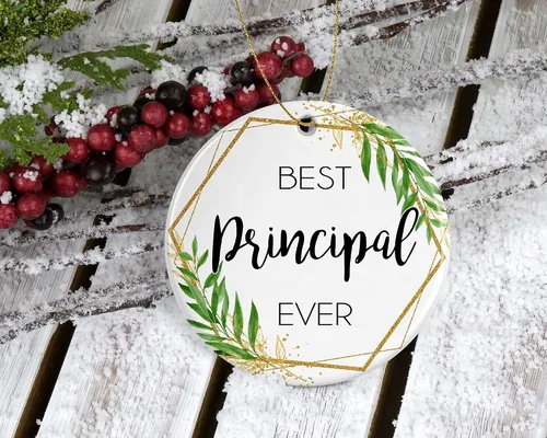 Miniatura 2 de Adorno de Navidad principal – Adorno de Navidad para el principal – Mejor principal del mundo – El mejor principal principal de la historia