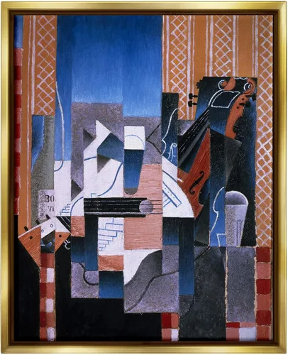 Miniatura 8 de Stupell Industries Violón y guitarra Juan Gris Pintura abstracta clásica lienzo arte de pared, diseño por one1000paintings Lienzo envuelto en galería