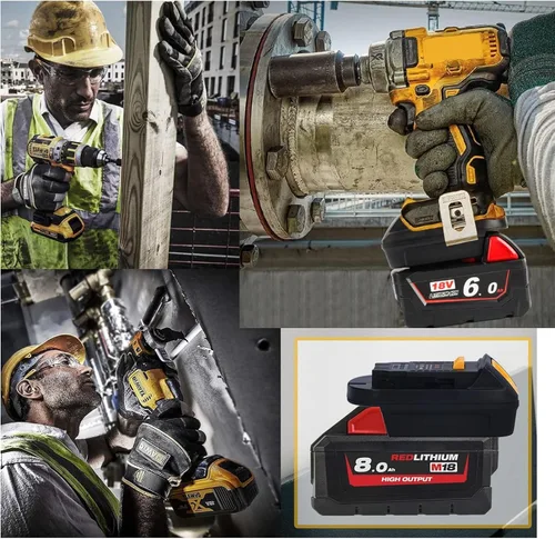 Miniatura 4 de Adaptador Convertidor de Batería para Batería de Milwaukee a Dewalt, para Batería de Litio Milwaukee M18 de 18V Convertir a Baterías de Litio Dewalt
