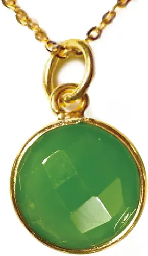 Miniatura 25 de Collar con colgante redondo, piedras preciosas naturales, labradorita, piedra lunar arcoíris, cristal, cuarzo rosa, amatista, citrino, plata de ley