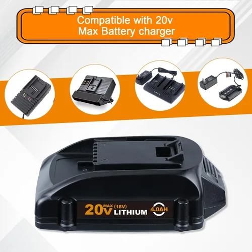 Miniatura 4 de VINIDA Paquete de 2 baterías de litio WG151s WG155s WG251s WG251s WG255s WG255s WG540s WG545s 20V Max WA3520
