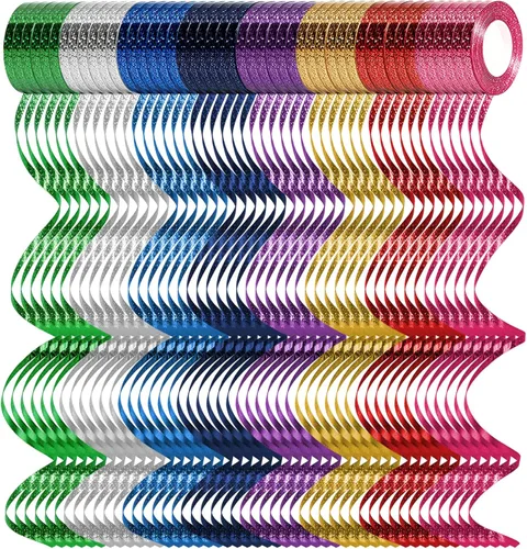 48 rollos de cintas de 0.197 in y 11 yardas para globos rizadores, cintas de envoltura de regalos para manualidades, arcos, bodas, fiestas,