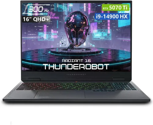 Miniatura 10 de Thunderobot Radiant 16 i9 5060 2.5K Laptop para Juegos, Pantalla de 16" QHD+ hasta 300Hz 2.5K, Core i9-14900HX, GeForce RTX 5060, 32GB DDR5 RAM, SSD