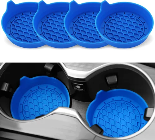 Miniatura 12 de SINGARO - Posavasos para tazas de automóvil, inserto de portavasos de silicona, portavasos universales antideslizantes, accesorios