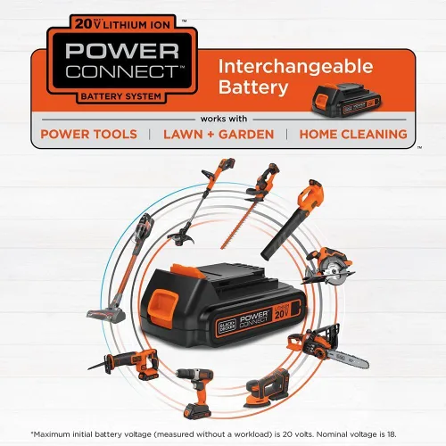 Miniatura 11 de BLACK+DECKER Batería 20V MAX, Batería de Iones de Litio 1.5Ah, Tiempo de Funcionamiento Extendido, Compatible con Herramientas, Equipo