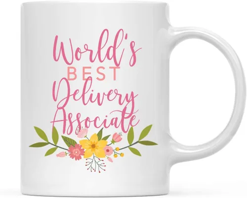 Miniatura 109 de Andaz Press Taza de café de 11 oz, regalo de broma de la mejor abbuela del mundo, diseño floral, paquete de 1