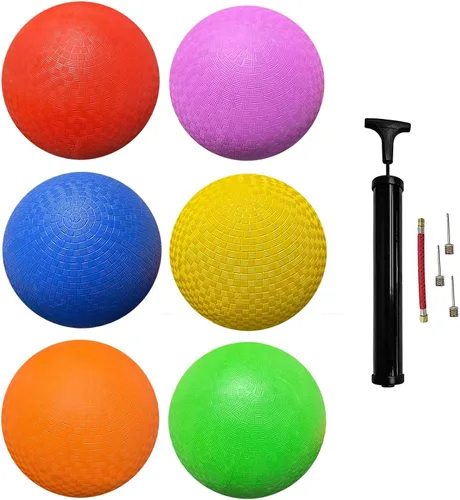 Biggz Pelotas de goma de 8.5 pulgadas para niños y adultos, tamaño oficial para Dodge Ball, paquetes disponibles de 6, 12, 48