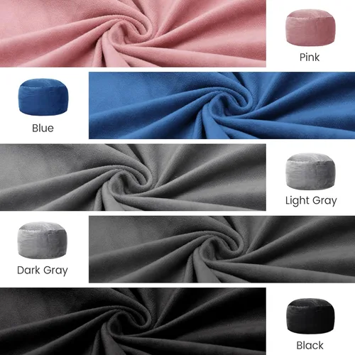 Miniatura 8 de Kromax Sillón Puf Grande de 3.5 Pies para Niños, Adolescentes, Adultos, Espuma Viscoelástica, Fácil de Limpiar, Funda de Ante Suave Lavable, Gris