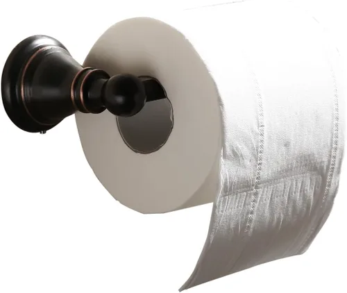 Miniatura 5 de F-080-NB - Juego de accesorios de baño de 4 piezas con toallero de 18 pulgadas, anillo para toallero, soporte para papel, gancho para bata, bronce
