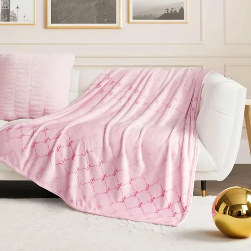 Miniatura 7 de Juicy Couture Berry Happy - Manta de felpa de 50 x 70 pulgadas, color rosa, mantas decorativas para sofás, mantas para sillas y camas