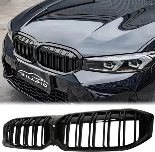 Miniatura 41 de Parrilla E90 – Rejilla negra de riñón individual compatible con BMW serie 3 E90 2009-2011 323i 328i 328xi 335d 335i 335xi Sedan LCI, E91 328i 328xi