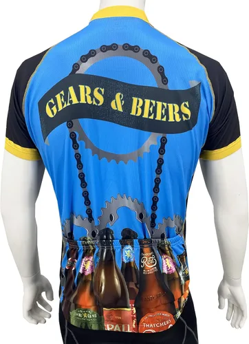 Miniatura 2 de Gears & Beers - Camiseta de ciclismo de manga corta para hombre