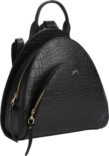 Miniatura 2 de VELEZ Mini mochila de cuero de grano completo + pequeña cartera negra para mujer