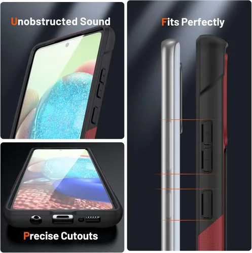 Miniatura 6 de Funda diseñada para Samsung Galaxy A71 5G, regalo 2 en 1, protección contra caídas de grado militar, resistente a prueba de golpes, para Galaxy A71