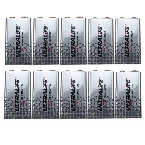 10x U9VL-J-P para Drager v ntilator Etim FES e estimulador lectric Fluke Medidor eléctrico Baterías 9V-9.5V batería de litio Ultralife