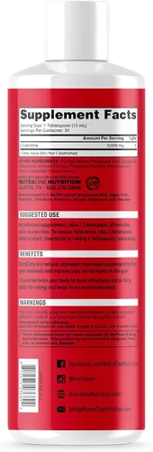 Miniatura 2 de Suplemento líquido Carnicuts L-carnitina de NutraOne sin estimulantes* (Berry Blast - 32 porciones)