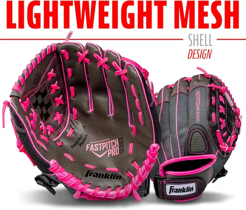 Miniatura 4 de Franklin Sports Fastpitch Softball Gloves - Windmill Adult + Youth Fielding Gloves - 11" or 12" - Pink + Green