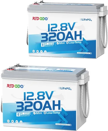 Miniatura 25 de Redodo Batería LiFePO4 de litio de 12 V 100 Ah, batería del grupo 31 integrada en BMS de 100 A, hasta 15000 ciclos, 10 años de vida útil, perfecta
