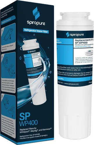 SpiroPure SP-WP400 Filtro de agua para refrigerador certificado NSF para UKF8001, UKF8001AXX, filtro 4, EDR4RXD1, UKF8001AXX-200, UKF8001AXX-750,