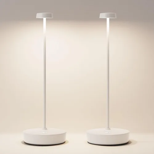 Miniatura 8 de Paquete de 2 lámparas de mesa LED inalámbricas, luz de mesa recargable, lámpara de mesa regulable de 3 colores, luz de mesa portátil