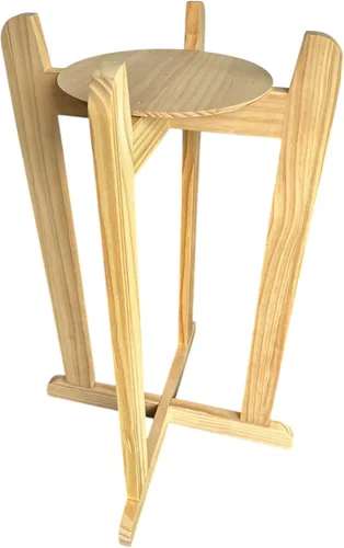 Miniatura 3 de Aquanation Soporte de madera para piso, barniz natural, 27 pulgadas para agua Crock, botellas de agua, jarra de agua de 3 y 5 galones y plantas