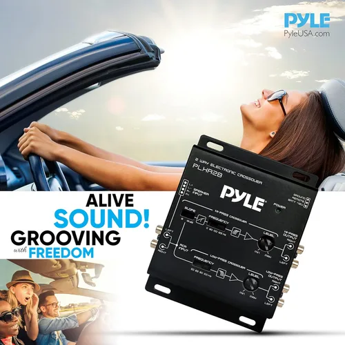 Miniatura 6 de Pyle Red Electrónica de Audio para Automóvil de Cruce de 2 Vías - Pendiente de Octava de Paso Alto/Paso Bajo 6dB/18dB - Indicador LED de Encendido