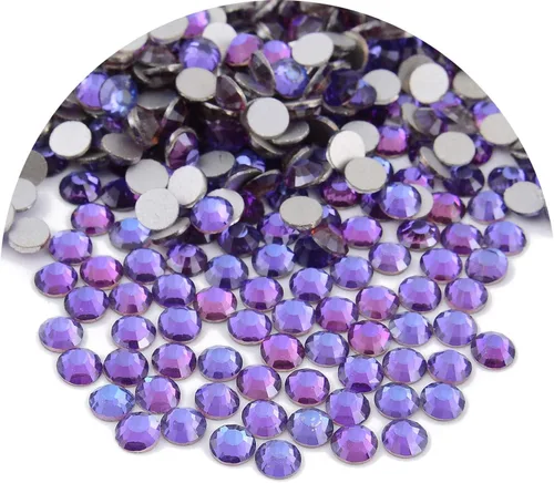 Miniatura 108 de NCB 288 diamantes de imitación de cristal redondos para arte de uñas, con parte trasera plana, para hacer accesorios de bricolaje, zapatos, ropa