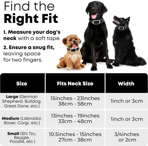 Miniatura 2 de Collar impermeable para perro con anillo central resistente Collar para perros pequeños, medianos, grandes o XL, Negro