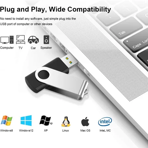 Miniatura 3 de KEXIN Paquete de 100 unidades flash USB de 1 GB, paquete a granel, paquete de unidades USB, unidades USB, memoria USB de 1 GB con diseño giratorio