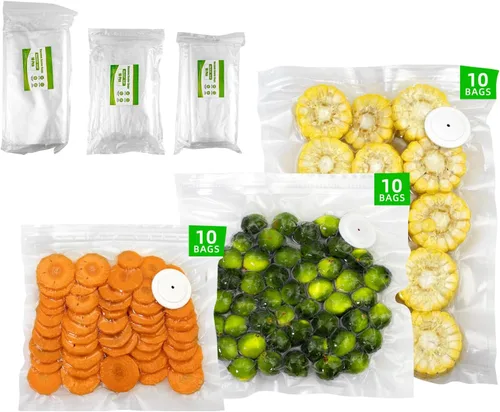 Miniatura 8 de Sellador al vacío para alimentos, máquina selladora al vacío portátil compacta con 30 bolsas reutilizables para preservación 10X y frescura Blanco