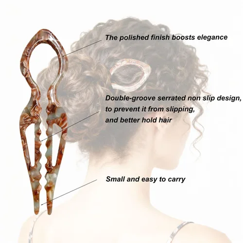 Miniatura 4 de Horquilla francesa para mujer, horquilla Prestiges para cabello fino y grueso, horquilla Prestiges para mujer, accesorios decorativos, paquete de 4