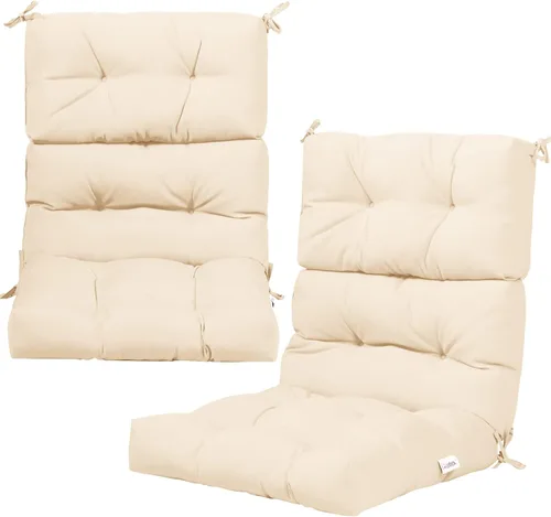 Miniatura 20 de Giantex - Cojín para silla de patio exterior, 5 pulgadas, para respaldo alto con 4 lazos de cuerda, cojín para columpio de patio, silla con asiento