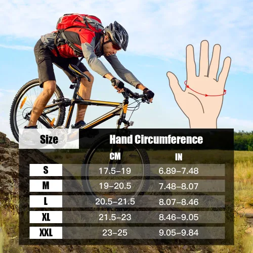 Miniatura 5 de KynciLOR Guantes de ciclismo acolchados sin dedos con protección UV, guantes de MTB y bicicleta de carretera para hombres y mujeres para correr