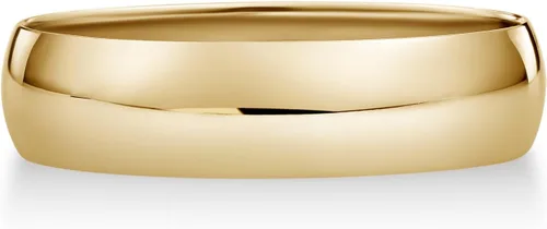Miniatura 2 de Alianza de boda para hombre simple tradicional de 5 mm de oro amarillo de 10K (talles disponibles 7-12 1/2)