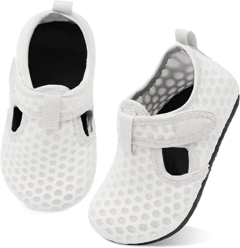LeIsfIt Zapatos de agua para niños y niñas, zapatos de playa, calcetines acuáticos descalzos, calcetines antideslizantes para el agua
