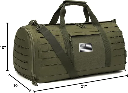Miniatura 8 de QT&QY Bolsa táctica militar de 40 litros para hombre, bolsa de gimnasio, bolsa de viaje, bolsa de entrenamiento con compartimento para zapatos